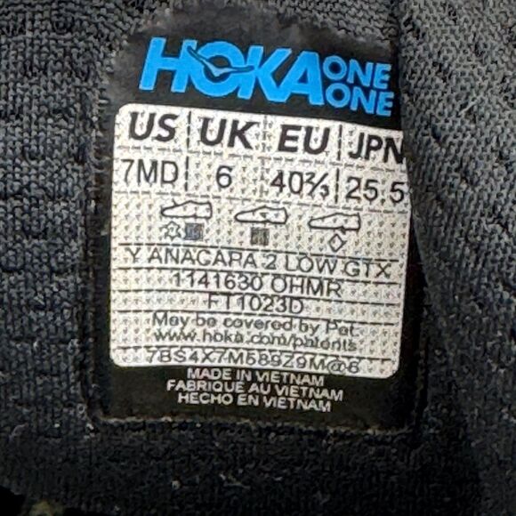 Hoka One One Anacapa 2 Low GTX Shoes Mens Size 7 GTX Waterproof Trail Hiking - Picture 10 of 11